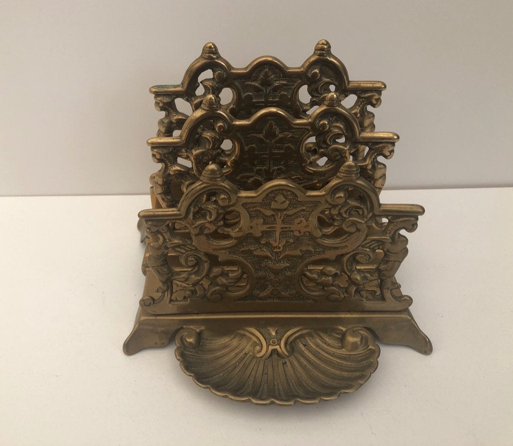 Koperen Bureau brievenstandaard, Ophalen of Verzenden, Koper