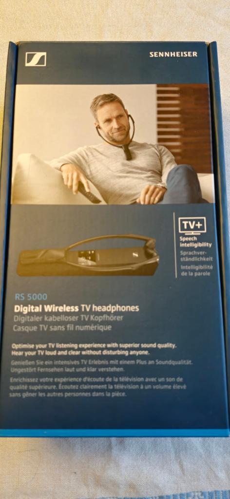 Sennheiser RS 5000 Digitale Draadloze TV Hoofdtelefoon, Audio, Tv en Foto, Koptelefoons, Ophalen of Verzenden, Nieuw, Sennheiser