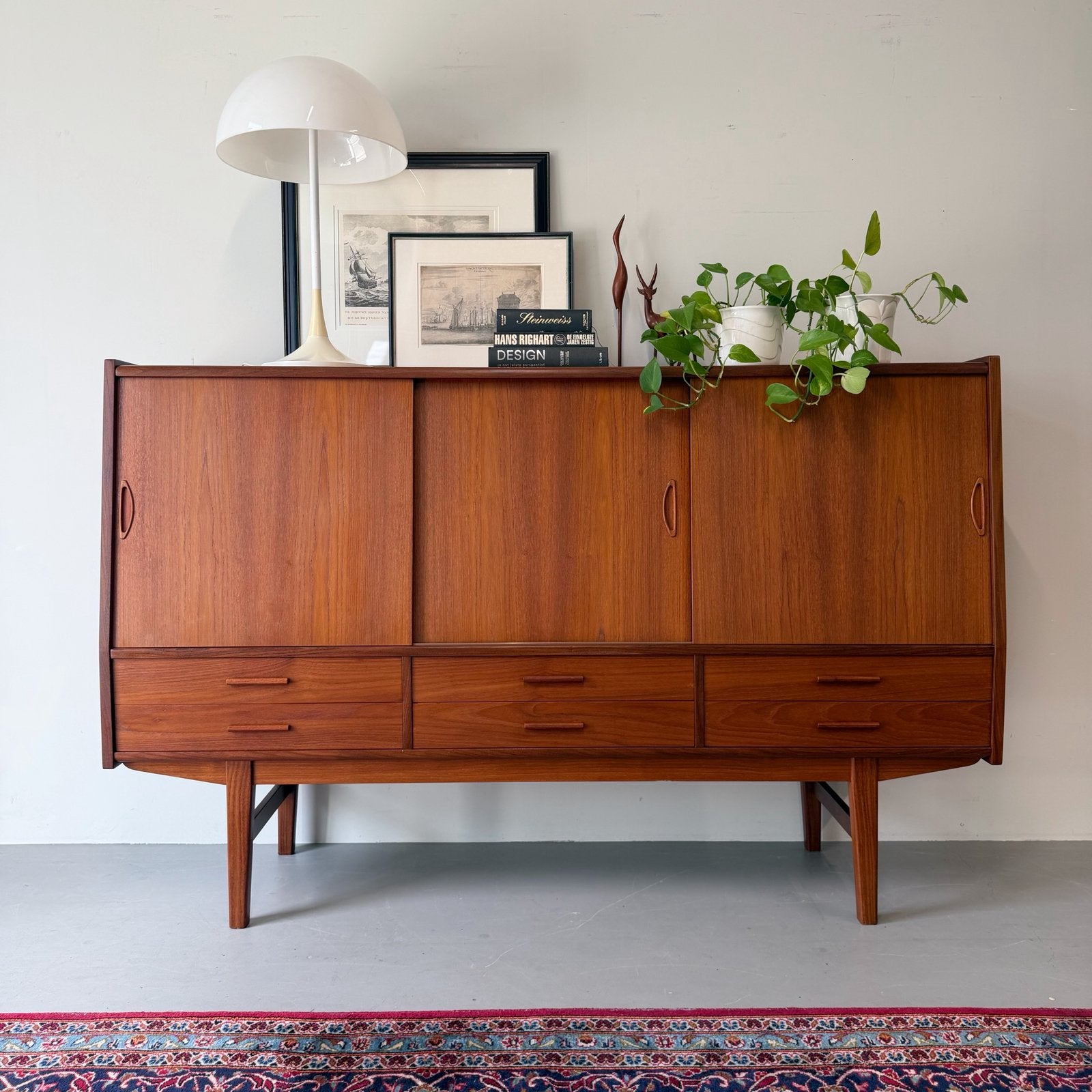 - Deens highboard, teak -, Huis en Inrichting, ., 150 tot 200 cm, Ophalen of Verzenden, .