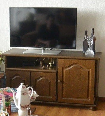Gratis tv meubel vintage, Ophalen, 100 tot 150 cm, 25 tot 50 cm, Gebruikt
