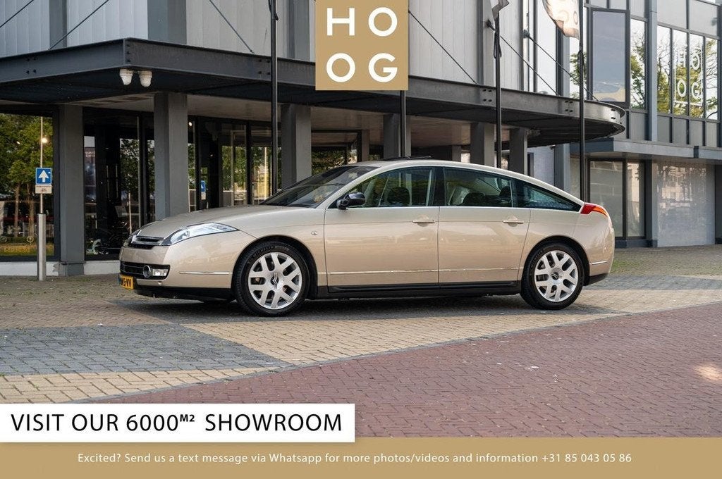 Citroën C6 3.0 V6 Exclusive (bj 2006, automaat), Auto's, Citroën, Gebruikt, Zwart, 2946 cc, Bedrijf
