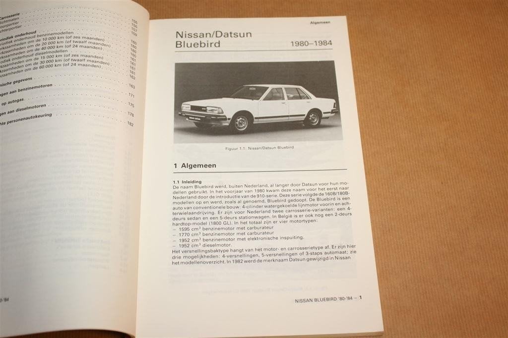 Nissan Bluebird Vraagbaak — Onderhoud 1980-1984, Ophalen of Verzenden