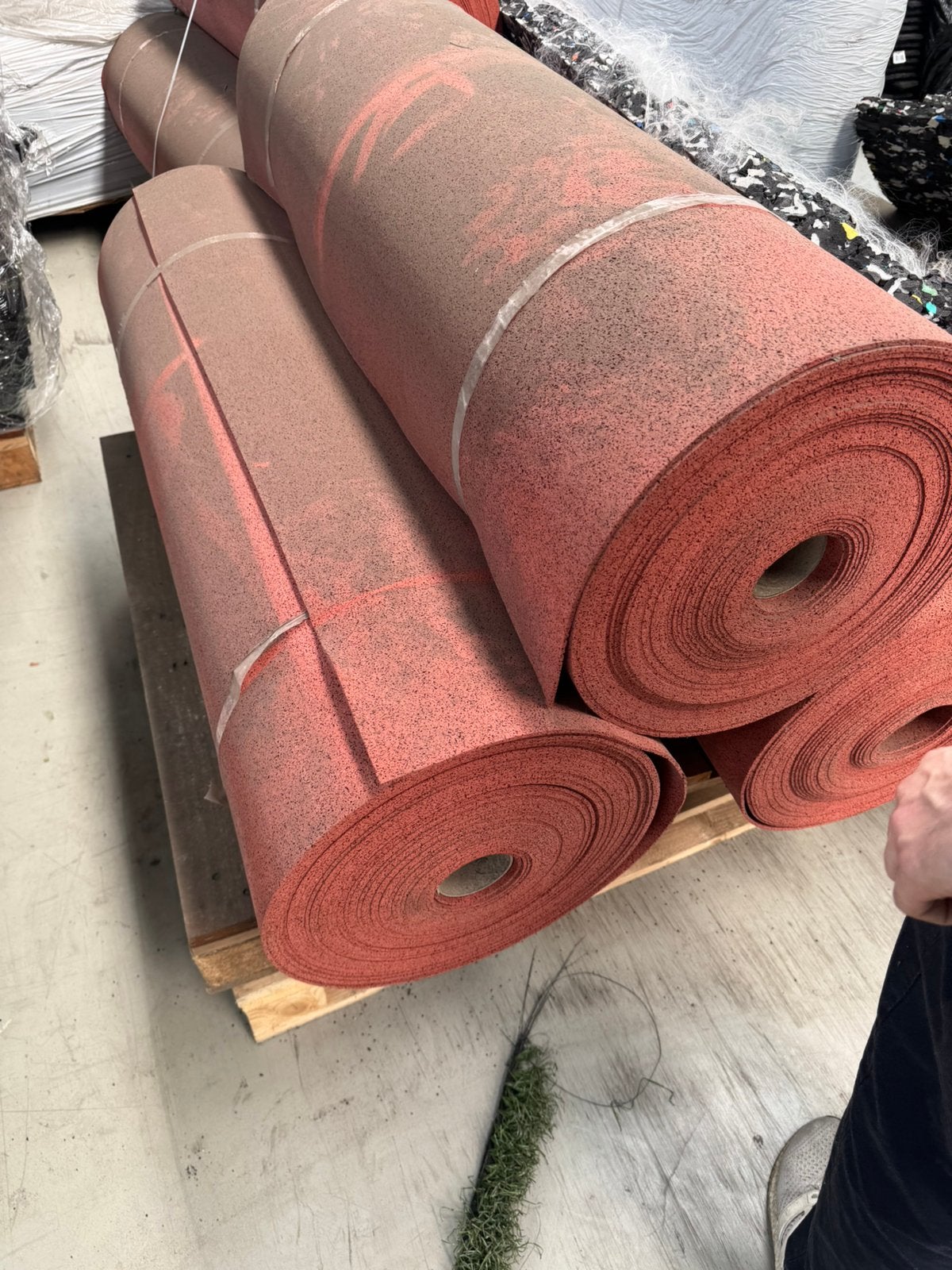 Rubber op Rol 1.25m x 25m x 0.5cm (rood en blauw), Ophalen, Stuntgras, Nieuw, Boerhaaveweg 10
