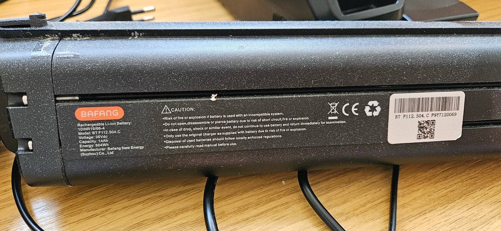 Elektrische fiets accu 36V 14Ah met oplader - ZGAN, Ophalen of Verzenden, Zo goed als nieuw