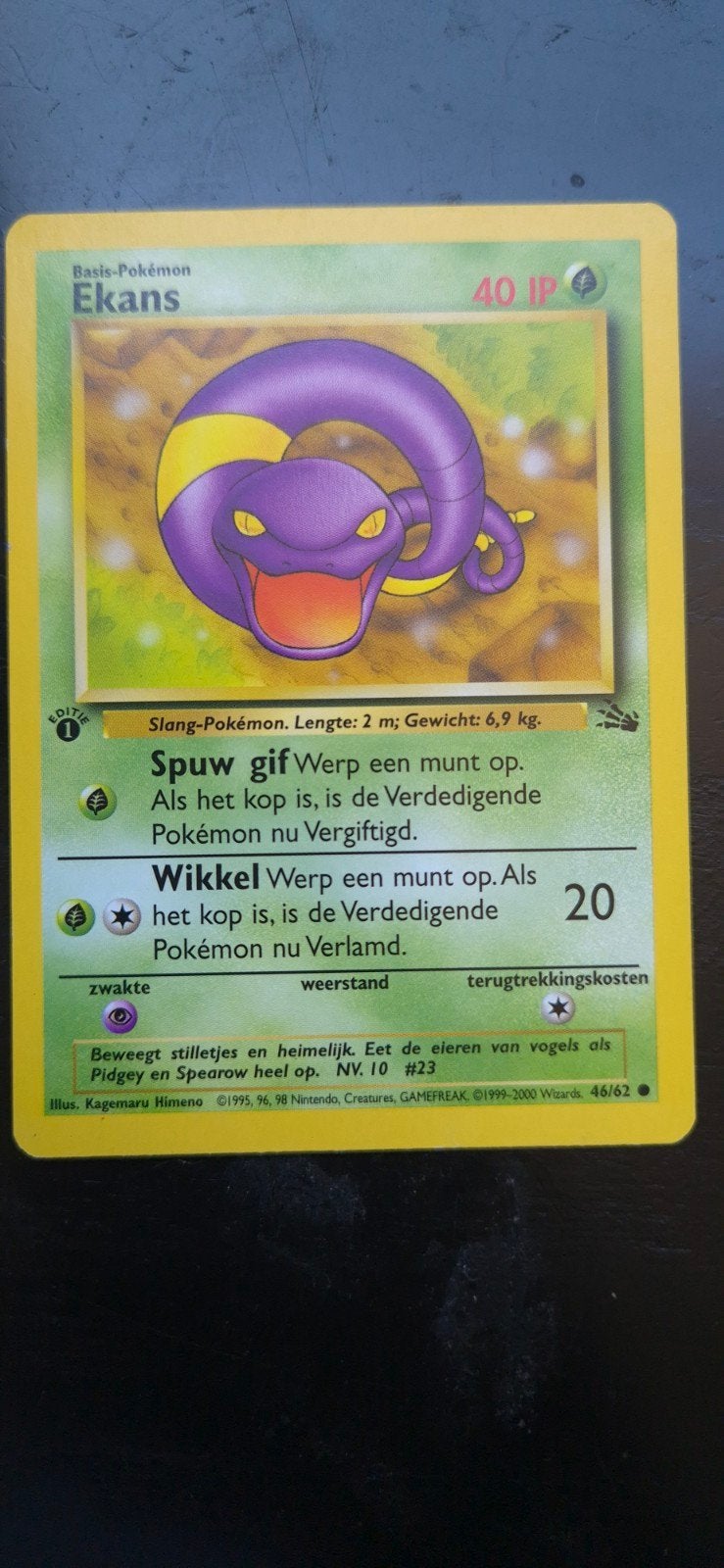 Ekans 1ste editie Nl, Ophalen