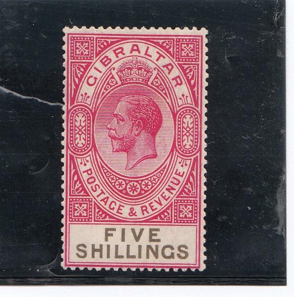 Gibraltar Postzegel Koning George Uitgave 1925 5 Shilling, Verzenden