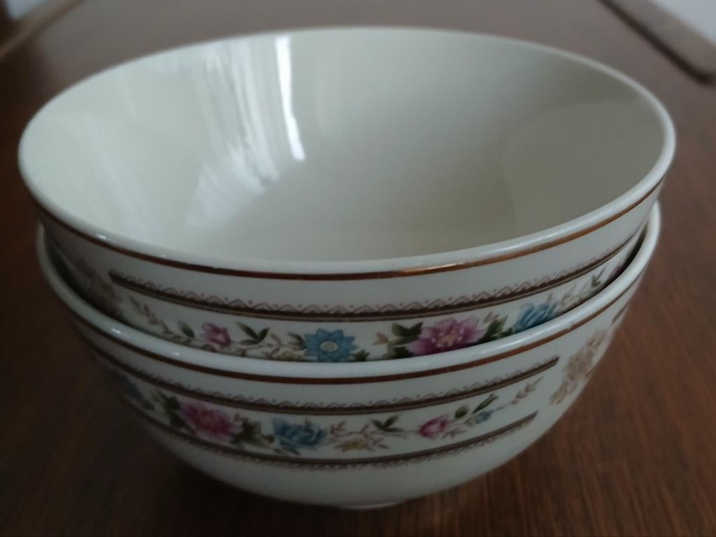 Vintage Chinese Rijstkommen Met Lepel 2 Stuks, Antiek en Kunst, Antiek | Porselein, Ophalen of Verzenden
