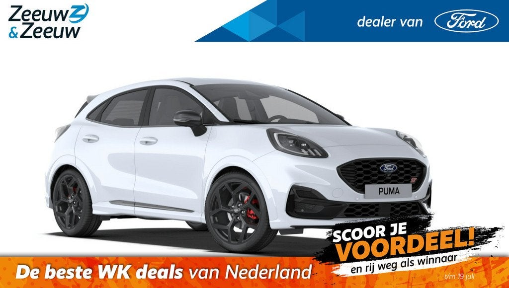 Ford Puma 1.0 EcoBoost Hybrid ST | €5.000,- korting | 0,99, Auto's, Ford, 12 maanden, Puma, Euro 6, Leder en Stof