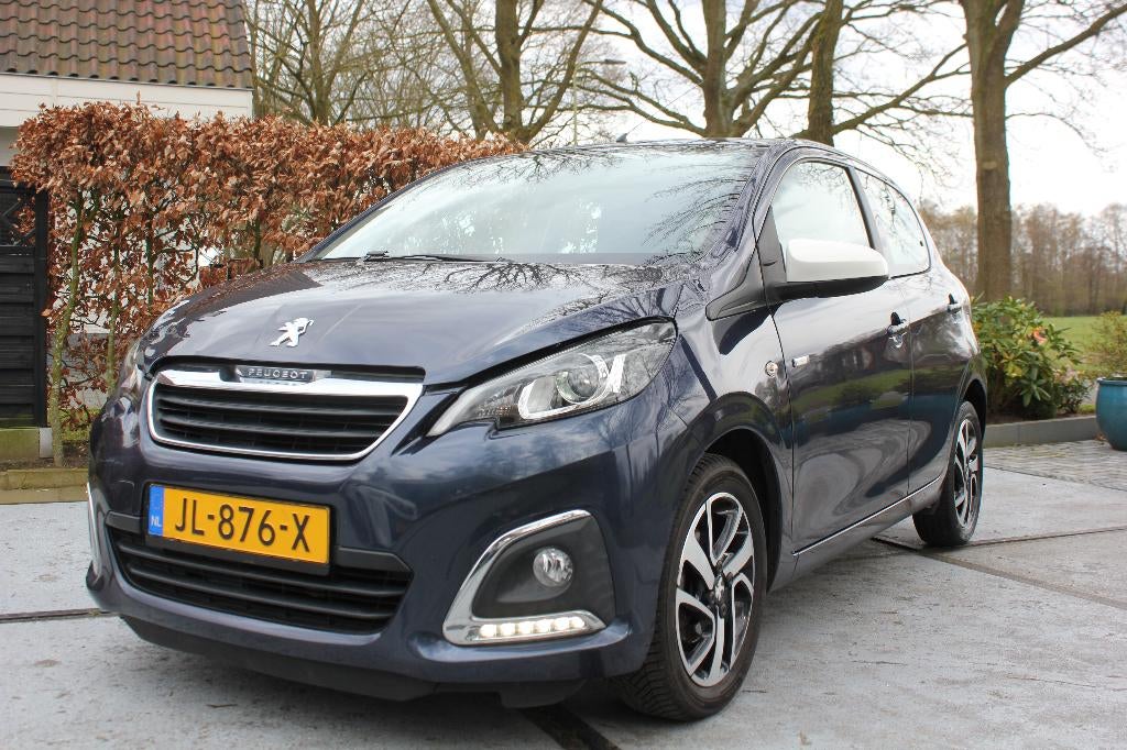 MOOIE, SPORTIEVE PEUGEOT 108 ALURE DONKER BLAUW !!!, Auto diversen, Ophalen, Blauw, Handgeschakeld, 1000 cc