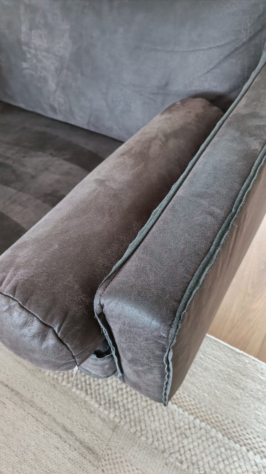 Be Pure Home Rodeo Loveseat Elephant Grijs/Zwart/Bruin, Ophalen, Gebruikt, Tweepersoons, 75 tot 100 cm