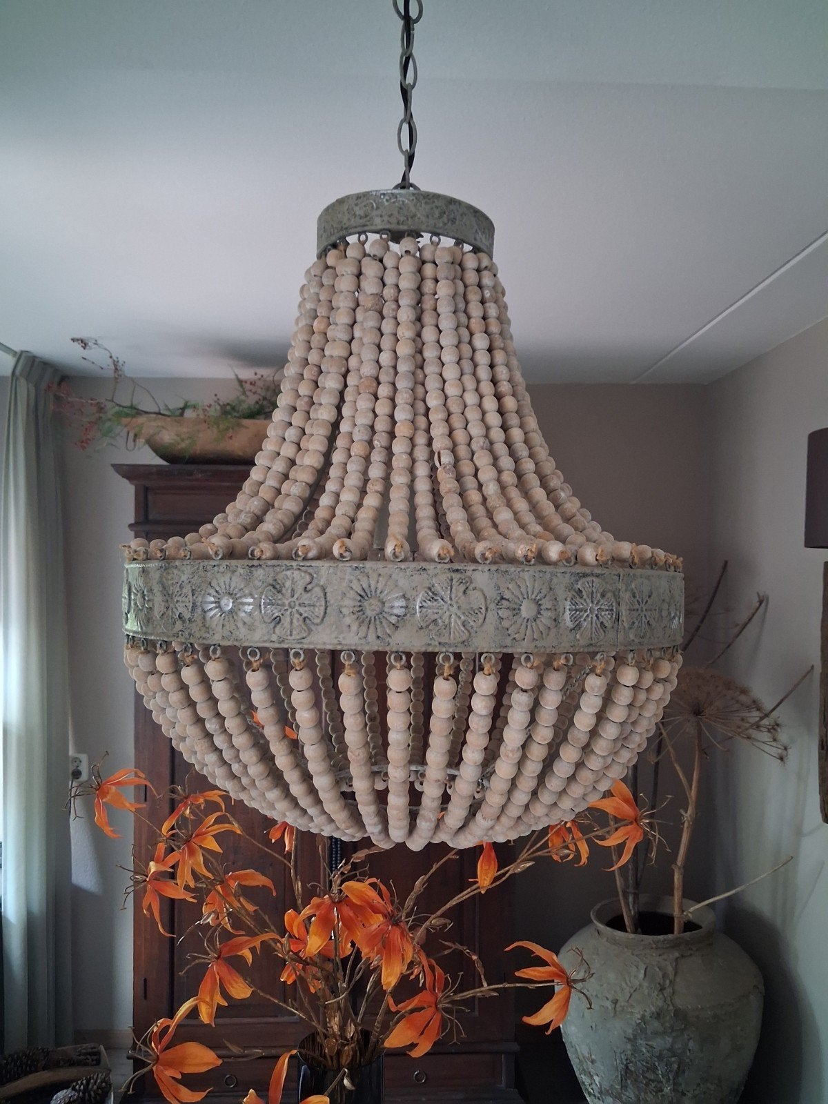mooie kralen lamp, Ophalen, Zo goed als nieuw