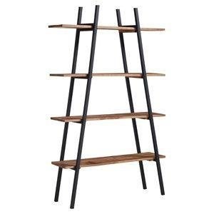 2 x Stellingkast metaal met houten planken 163 x 100 x 30 cm
