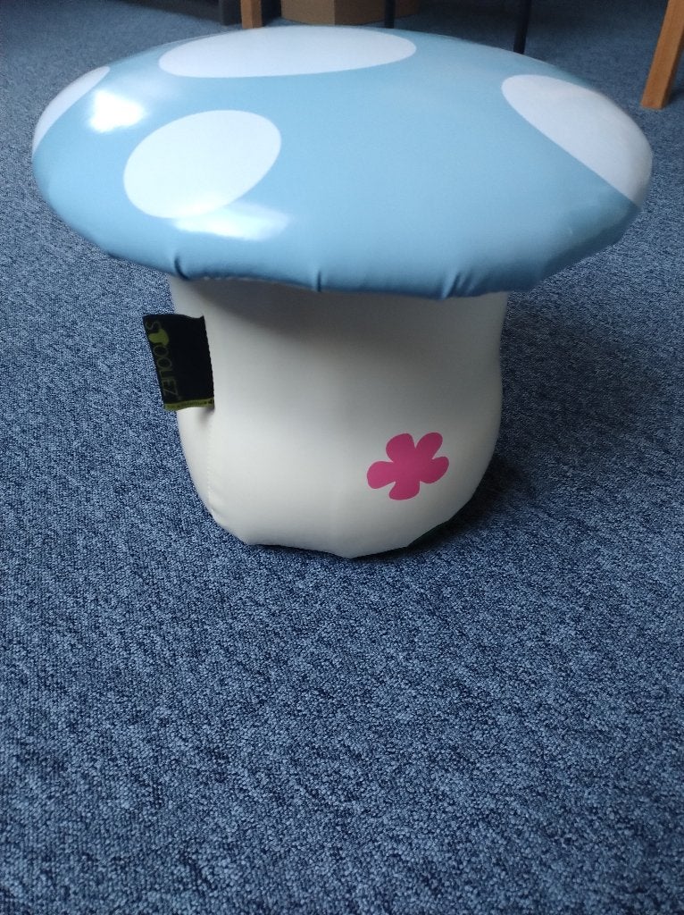 Stooliez paddenstoel krukje blauw, Ophalen, Zo goed als nieuw