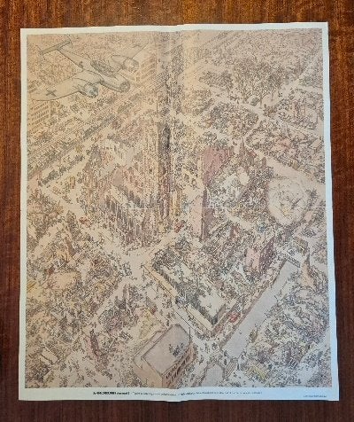 Poster Rotterdam gebombadeerd centrum, Ophalen, Overige soorten, Nederland, Foto of Poster