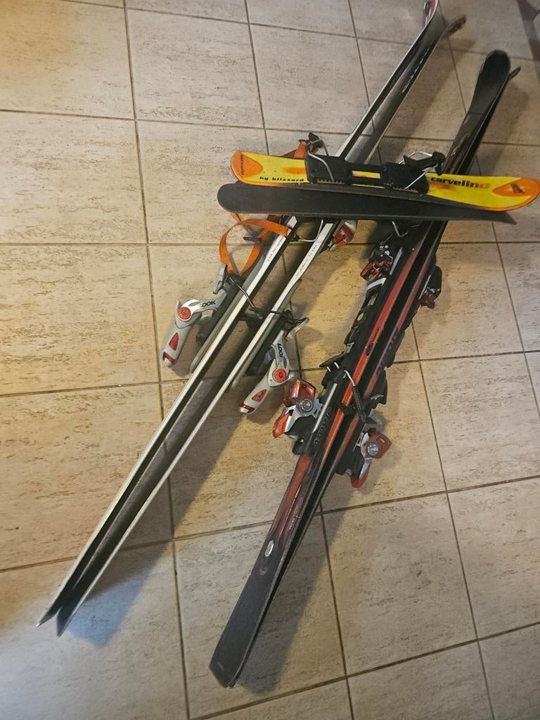 3 sets gebruikte ski's - ook leuk voor decoratie, Overige merken, 160 tot 180 cm, Gebruikt, Ophalen of Verzenden