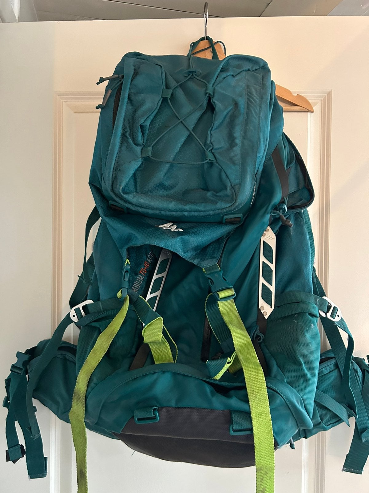 Backpack 70L+10L, 40 cm of meer, Zo goed als nieuw, Waterdicht, 60 cm of meer