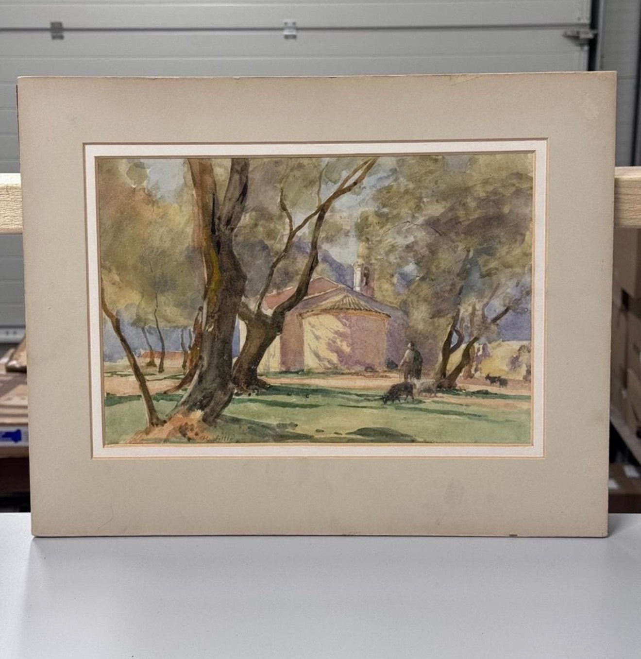 Robert Little (1854 - 1944) Watercolour schilderij uit 1881, Antiek en Kunst, Ophalen of Verzenden, Gesigneerd, Aquarel, Landschap