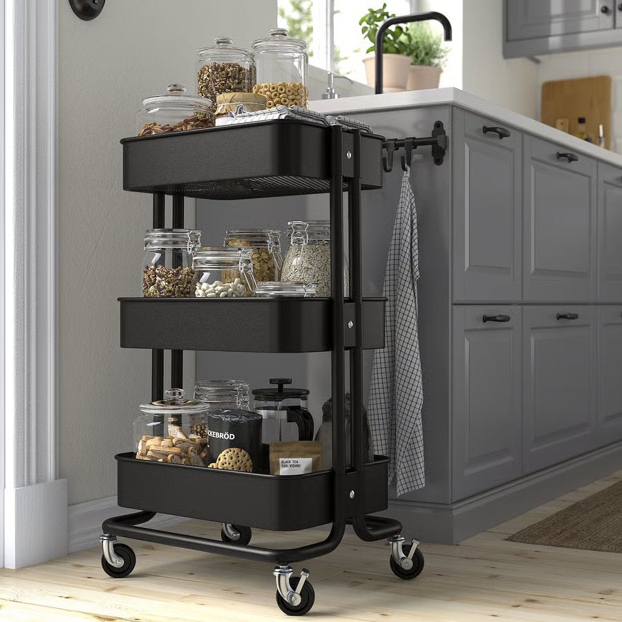 Raskog roltafel zwart, Ophalen, Nieuw