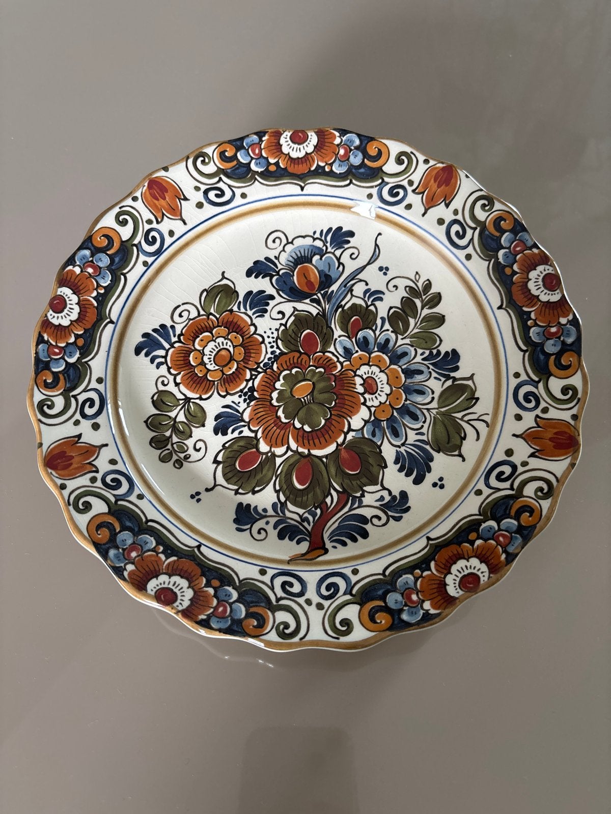 Delfts Polychroom Handwerk Sierbord, Ophalen of Verzenden