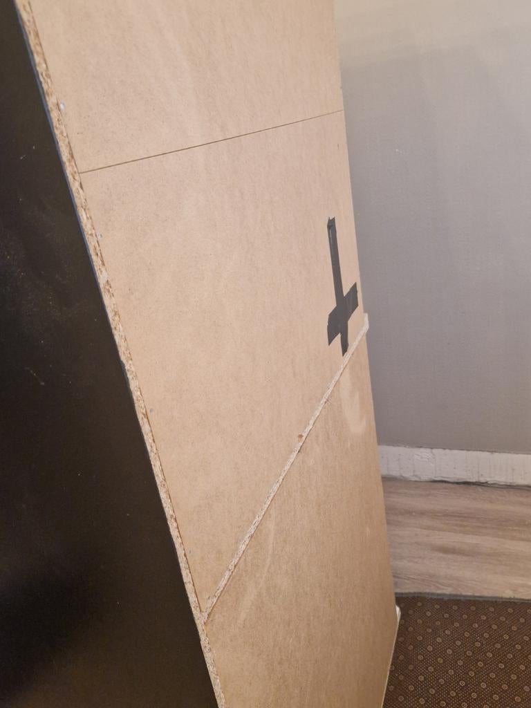 Ikea Malm ladekast - Zwart met gouden handgrepen, Gebruikt, 5 laden of meer, 100 tot 150 cm, 25 tot 50 cm
