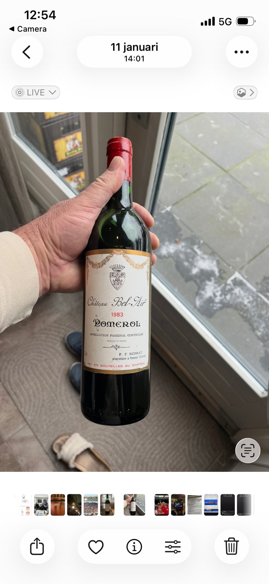 Château Bel-Air Pomerol 1983 Rode Wijn, Ophalen of Verzenden, Gebruikt, Frankrijk, Rode wijn
