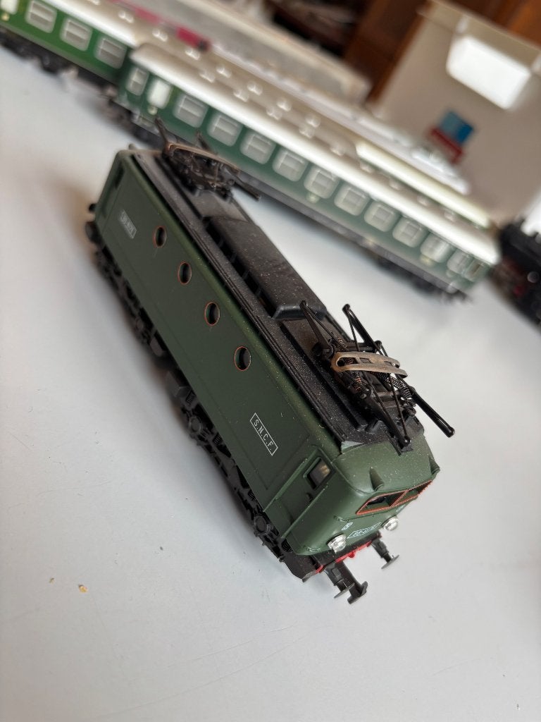 Groene locomotief rivarossi bb - 8178 9860 /2 h0, Ophalen of Verzenden, Gelijkstroom, Locomotief, Overige merken