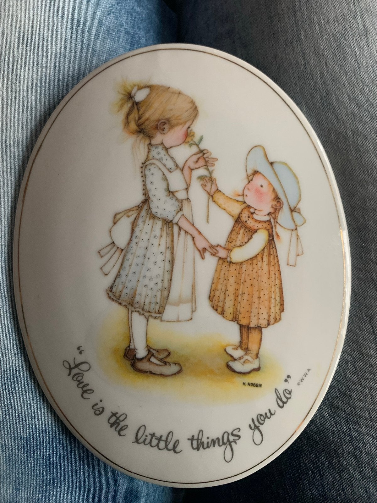 Holly Hobbie porseleinen hanger "Love is the little things", Ophalen of Verzenden