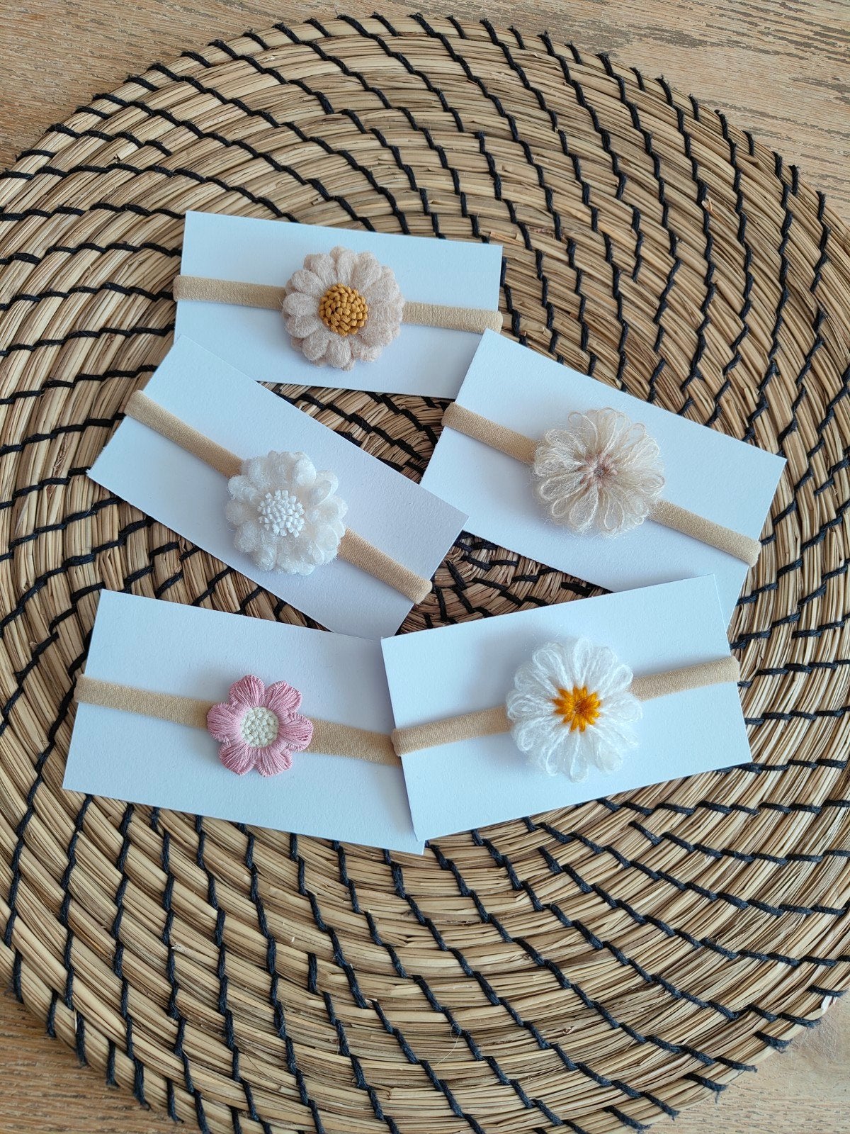 5 haarbandjes, Kinderen en Baby's, Ophalen of Verzenden, Nieuw, Haarband, Handgemaakt