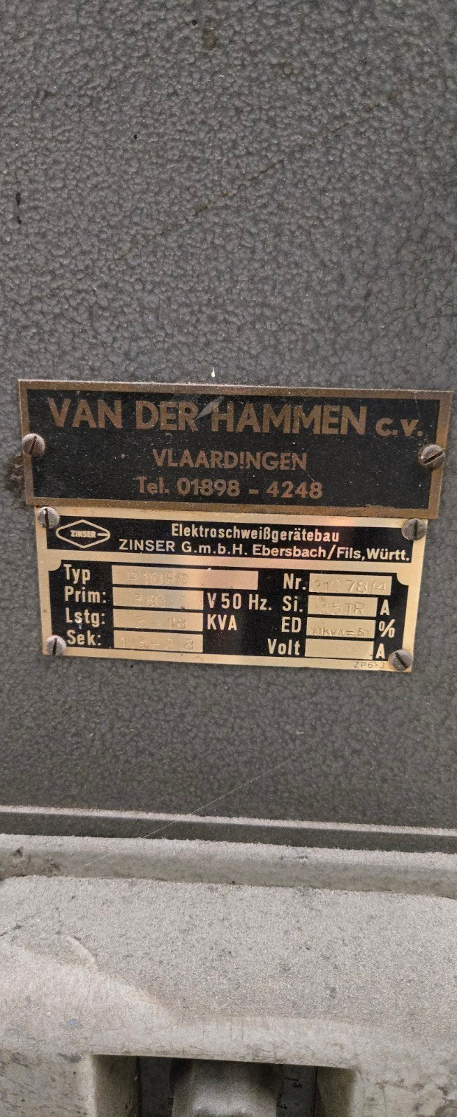 Zinser Puntlasapparaat - Robuust en Betrouwbaar, Ophalen, Zinser G.m.b.H. Ebersbach/Fils.Württ., Onbekend, Onbekend