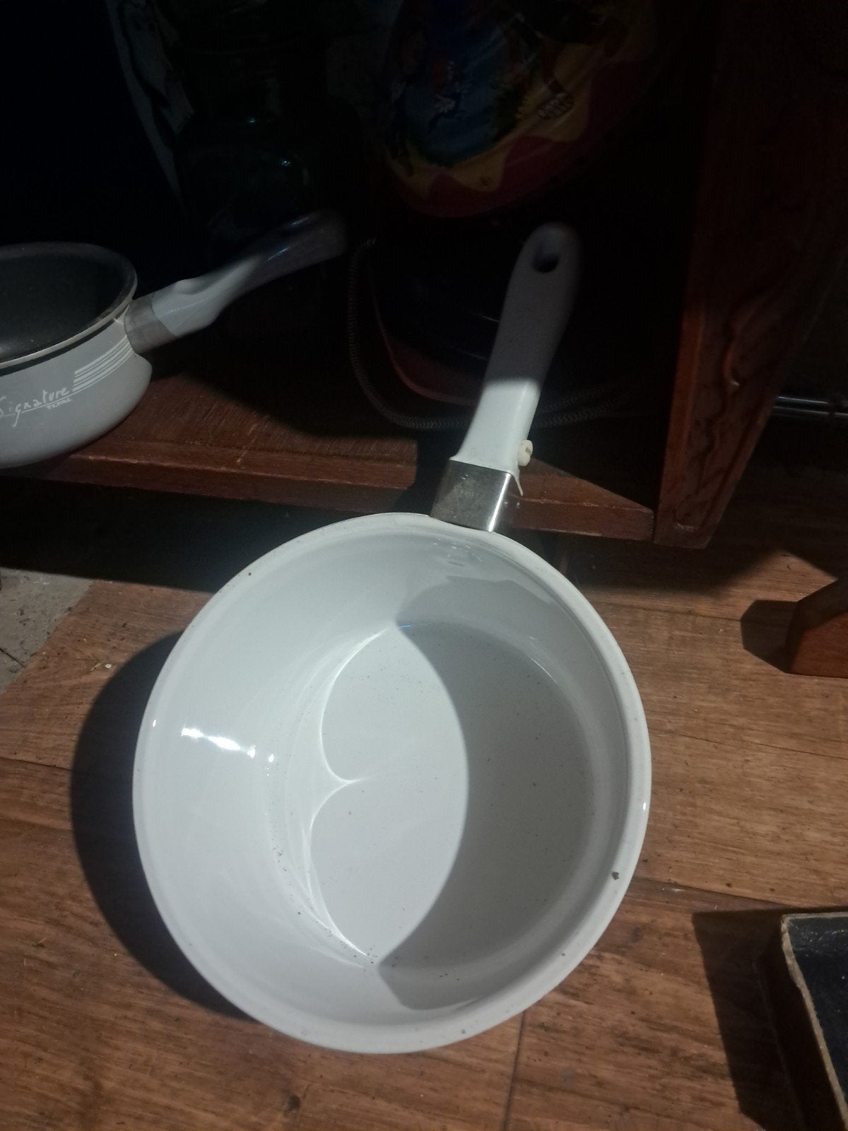 Arcoflam France Kookpan met Deksel - Wit Emaille, Ophalen of Verzenden