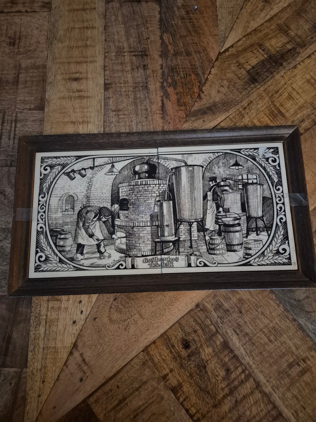 Vintage Tegeltableau Distilleerderij Vlaardingen, Ophalen of Verzenden