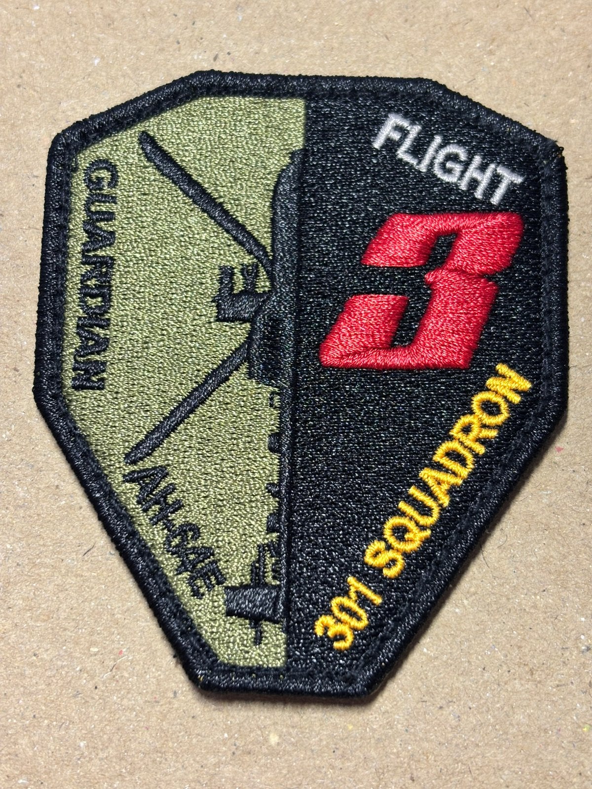 Embleem flight 3 AH-64E 301 SQN, Verzenden, Luchtmacht, Nederland, Embleem of Badge
