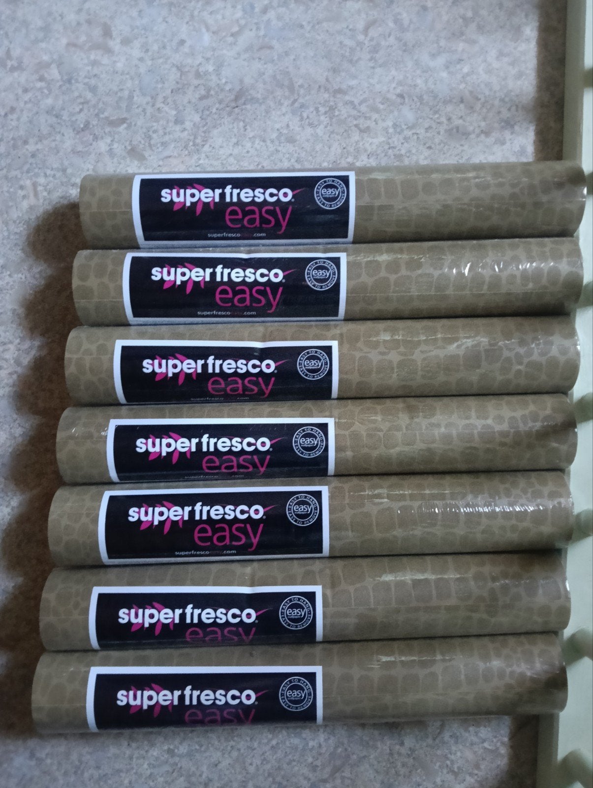 Superfresco Easy Behangrollen - 7 stuks, Huis en Inrichting, Stoffering | Behang, Vliesbehang, Beige, 25 tot 50 m², Overige merken
