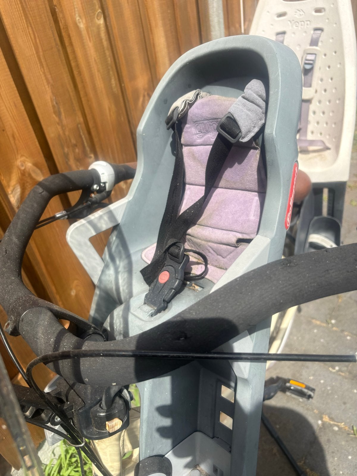 Fiets met voor- en achterzitje (Yepp), Ophalen, Achterzitje, 9 t/m 18 kg, Gebruikt