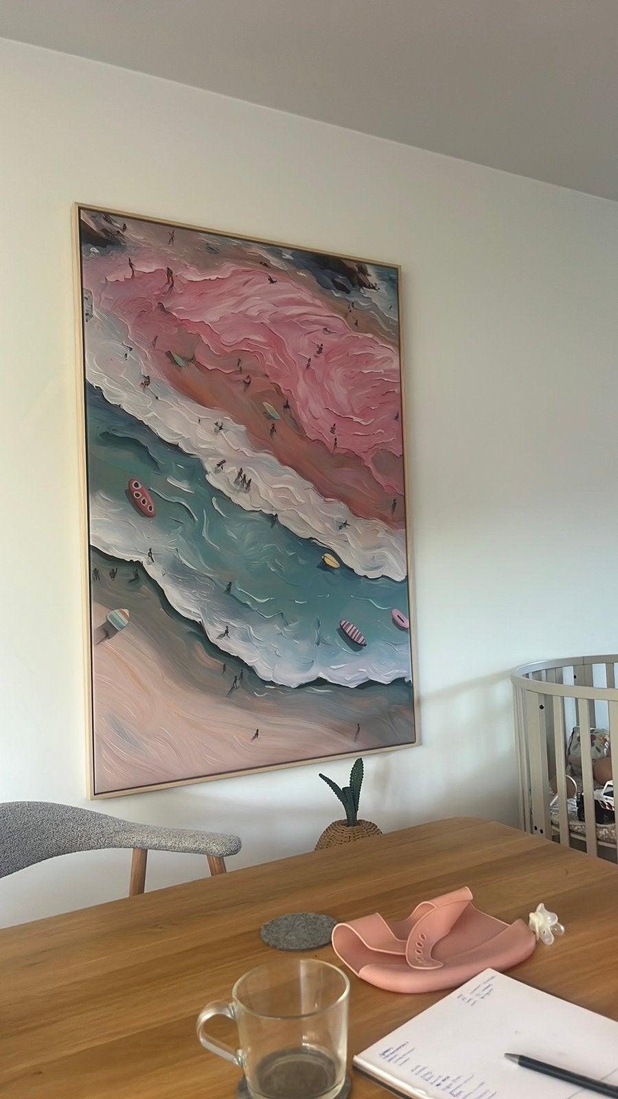 Canvas doek, kleurijk schilderij, Ophalen