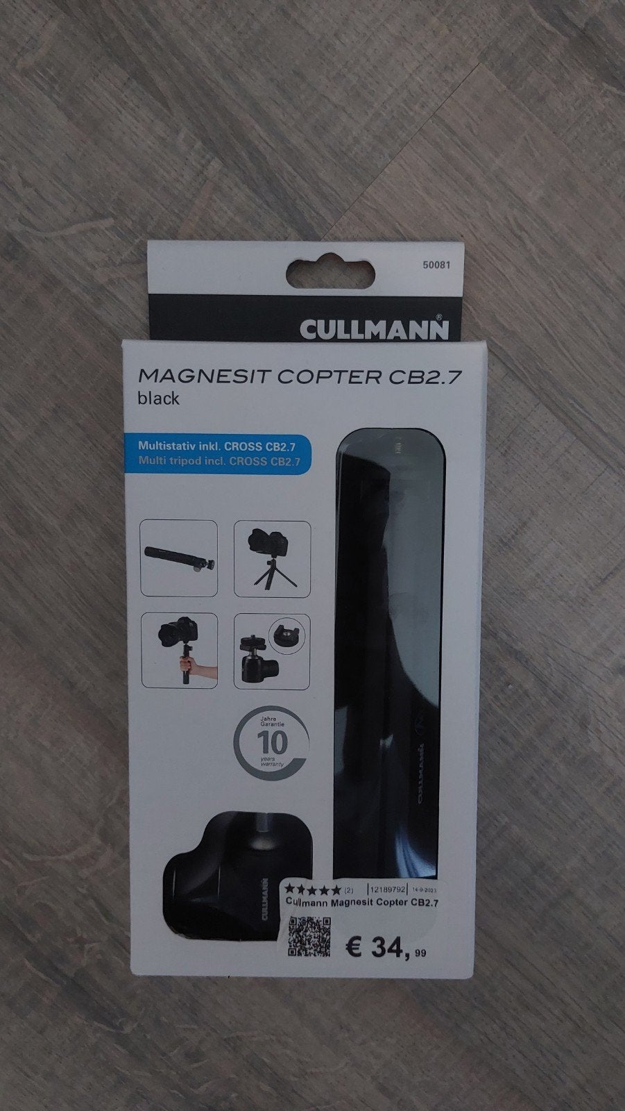 Cullmann Magnesit Copter CB2.7 zwart multistatief, Cullmann, 125 cm of minder, Nieuw, Ophalen of Verzenden