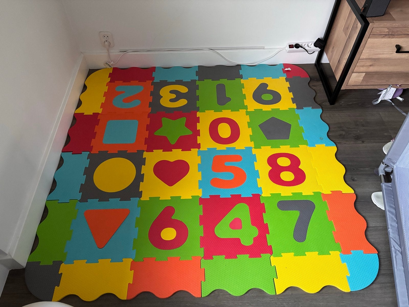 Zo goed als nieuwe speelmat met cijfers en vormen, Ophalen, Zo goed als nieuw, Speelkleed