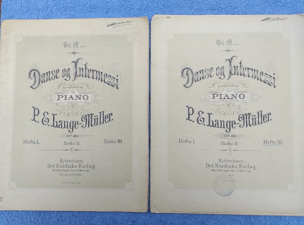 Piano. Bladmuziek. Danse og Intermezzi. Op. 49, Vol. 1 & 3, Gebruikt, Klassiek, Ophalen of Verzenden, Artiest of Componist