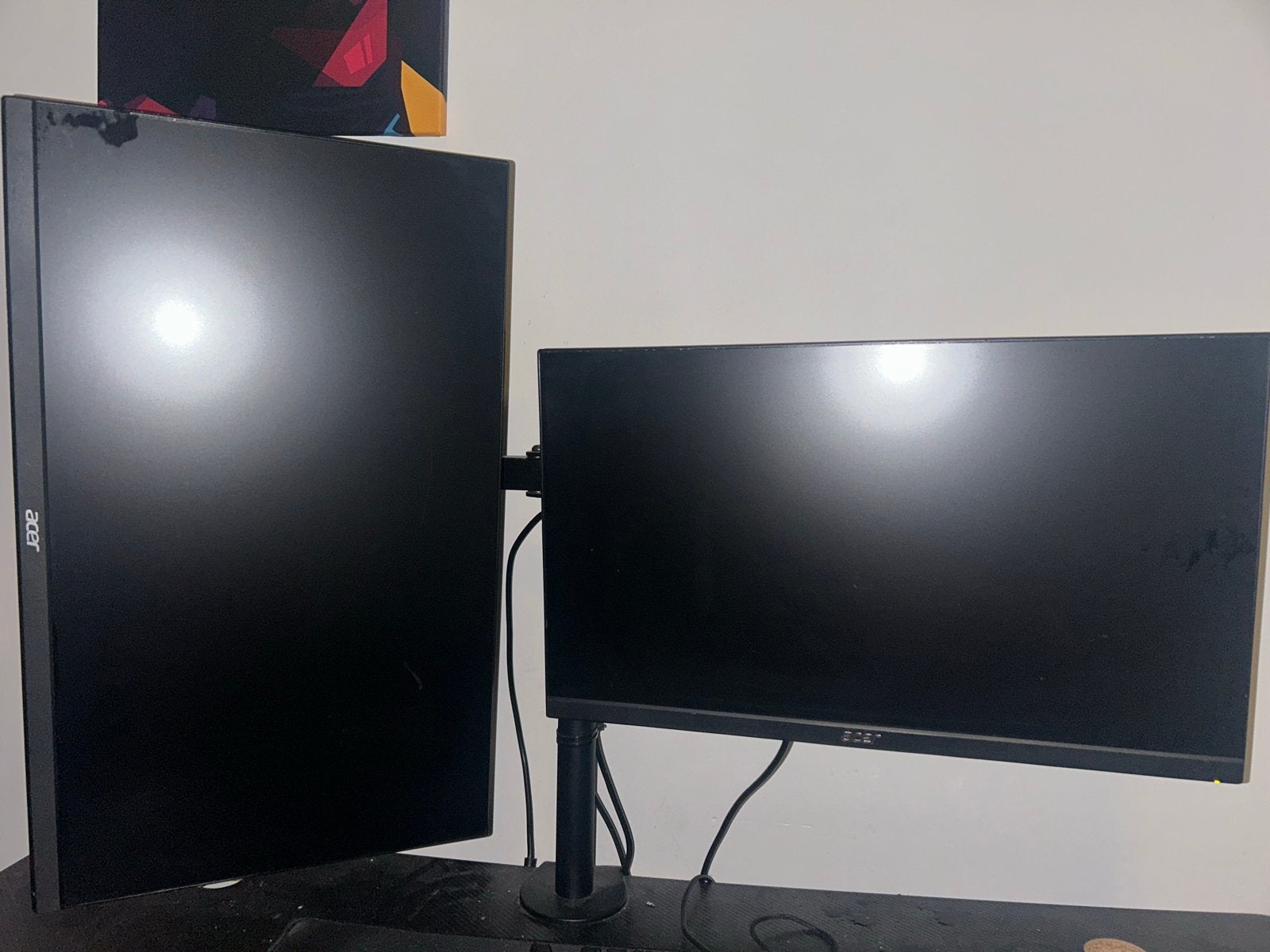 2 Acer monitoren 74.8Hz met standaard en stroomkabels, Computers en Software, Monitoren, Ophalen, Gebruikt, 61 t/m 100 Hz