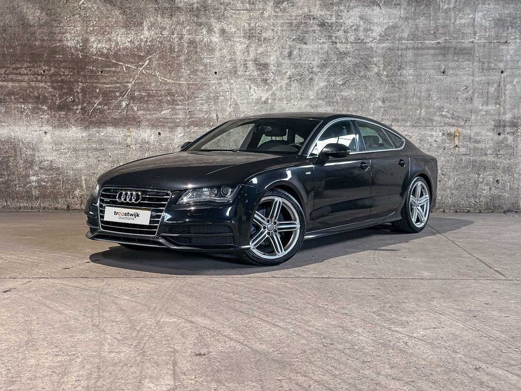 Audi A7 Sportback 2.8 V6 FSI quattro S edition 204pk 2014 (O, Auto's, Audi, Euro 5, Gebruikt, 2773 cc, Zwart