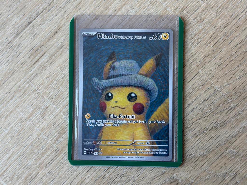 Pikachu with Grey Felt Hat Pokémon Kaart, Ophalen, Zo goed als nieuw, Losse kaart