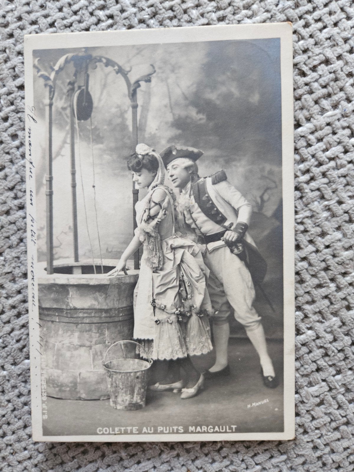 franse soldaat romantiek 1902 - Colette au Puits Margault, Verzamelen, Ophalen of Verzenden, Voor 1920, Gelopen, Overige thema's