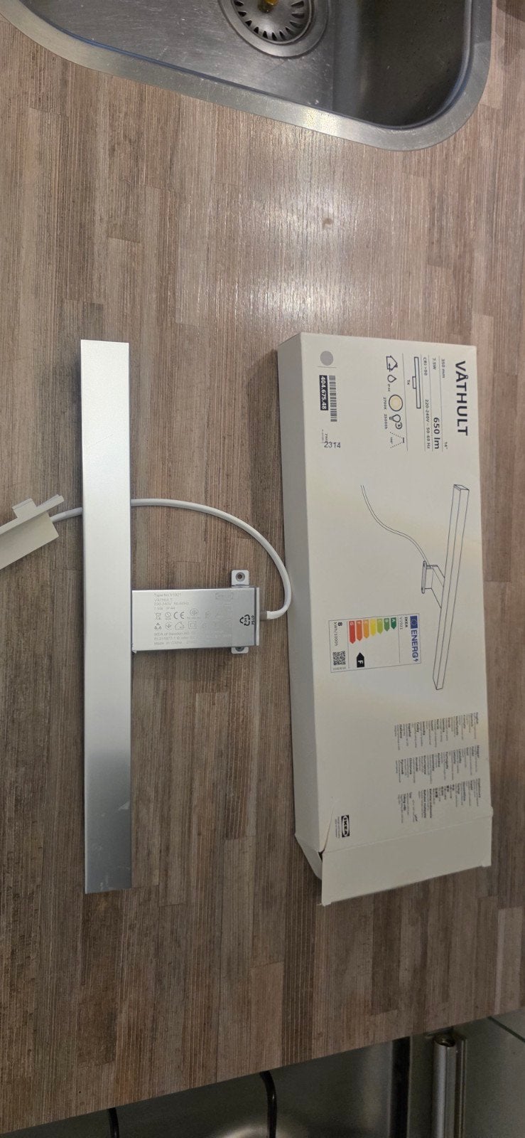 Ikea Vathult lamp, Huis en Inrichting, LED, Nieuw, Ophalen of Verzenden, Grijs