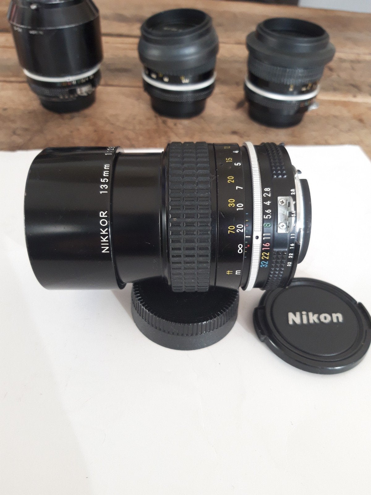 Nikkor 135 / 2.8 AI lens i.z.g.st. met Nikon doppen en koker, Nikon, Zo goed als nieuw, Nikon F-mount, Telelens