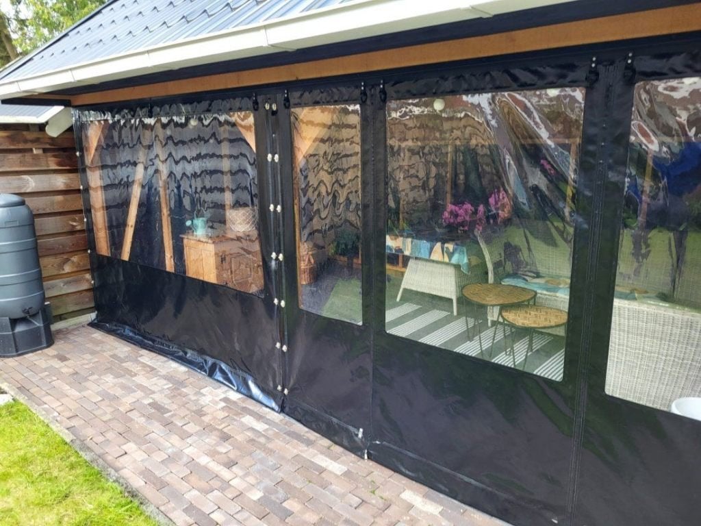 Verandazeil op maat - oprolbare uitvoering, Tuin en Terras, Ophalen, Kunststof, Nieuw, 200 cm of meer