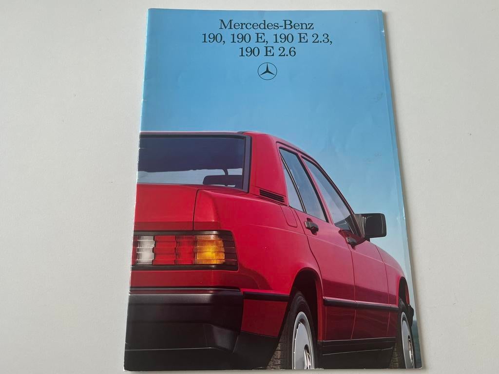 Folder Mercedes-Benz W201 1986 (190, 190E, 2.3, 2.6), Ophalen of Verzenden, Zo goed als nieuw, Mercedes