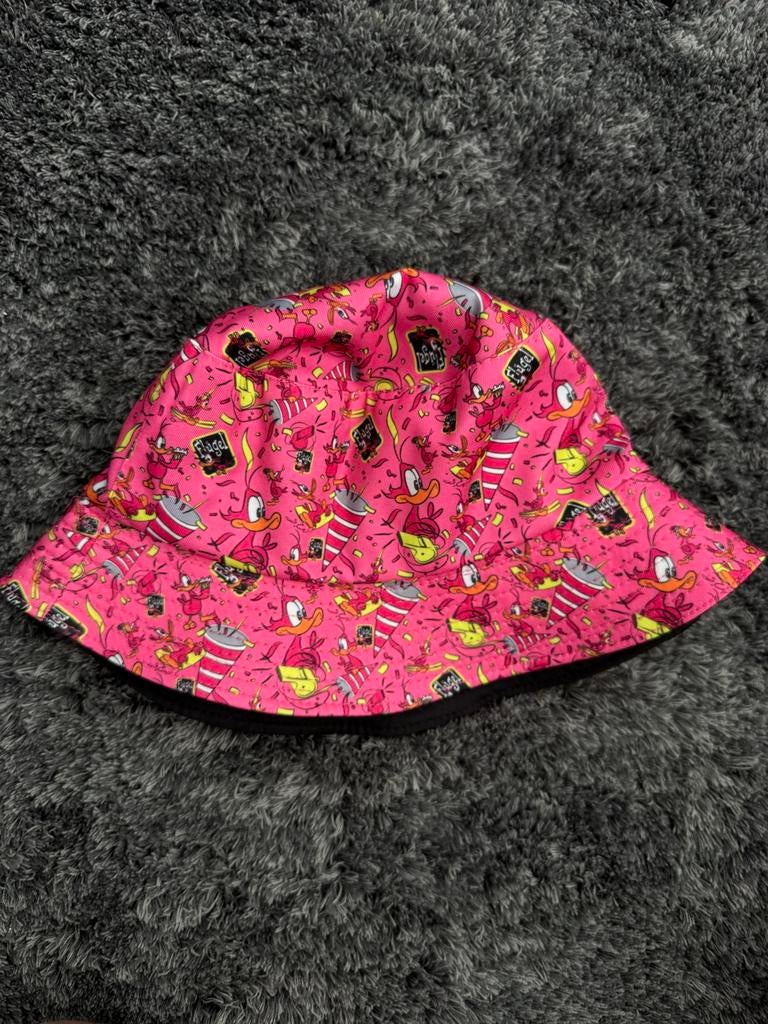 Flügel bucket hat roze met print, Ophalen of Verzenden, Gedragen, One size fits all, Hoed