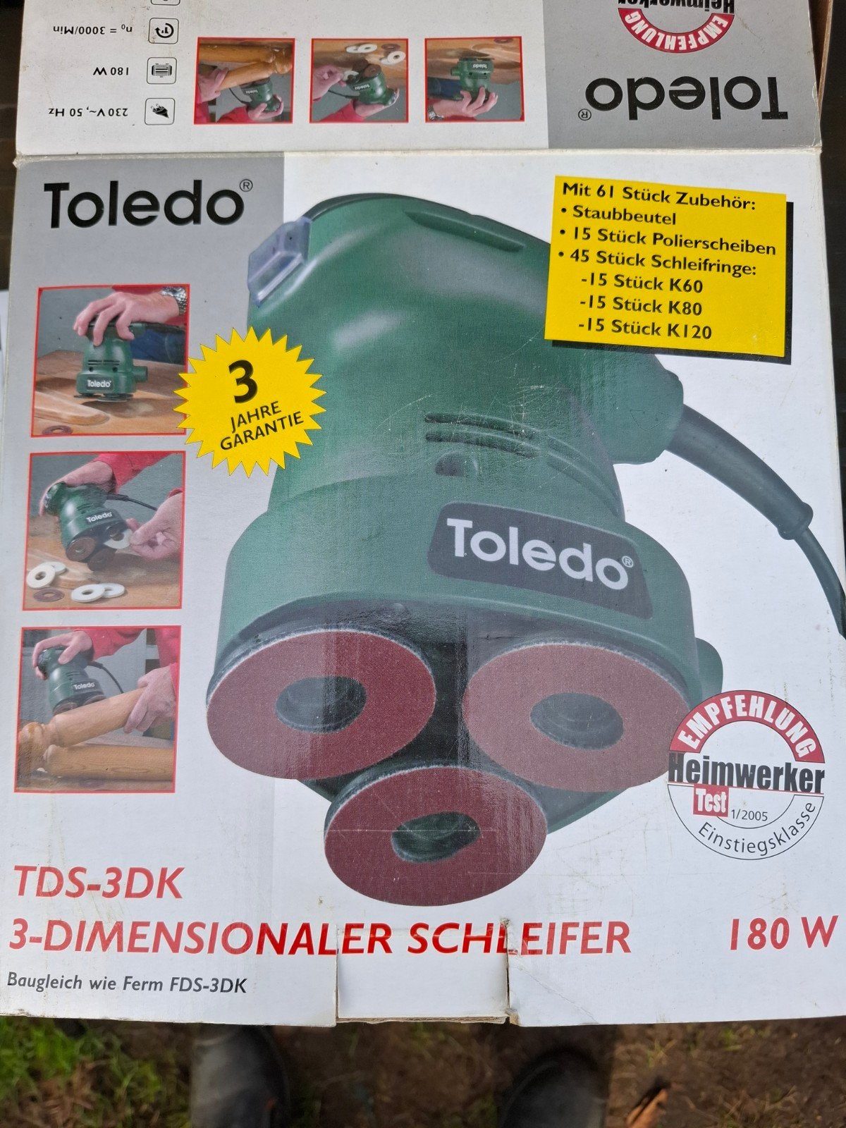 Toledo TDS-3DK 3-Dimensionale Schuurmachine 180W, Ophalen of Verzenden, Nieuw, Minder dan 600 watt, Overige typen