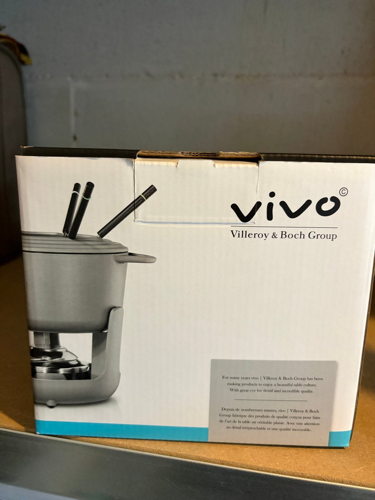 Vivo fondueset en 4 gourmetborden, Witgoed en Apparatuur, Gourmetstellen, Ophalen, Nieuw, 4 t/m 7 personen