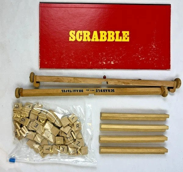 SIO Scrabble bordspel compleet met draaiplateau hout stenen, Coolsingel 104, 3011 AG Rotterdam, Netherlands, Verzenden, Een of twee spelers